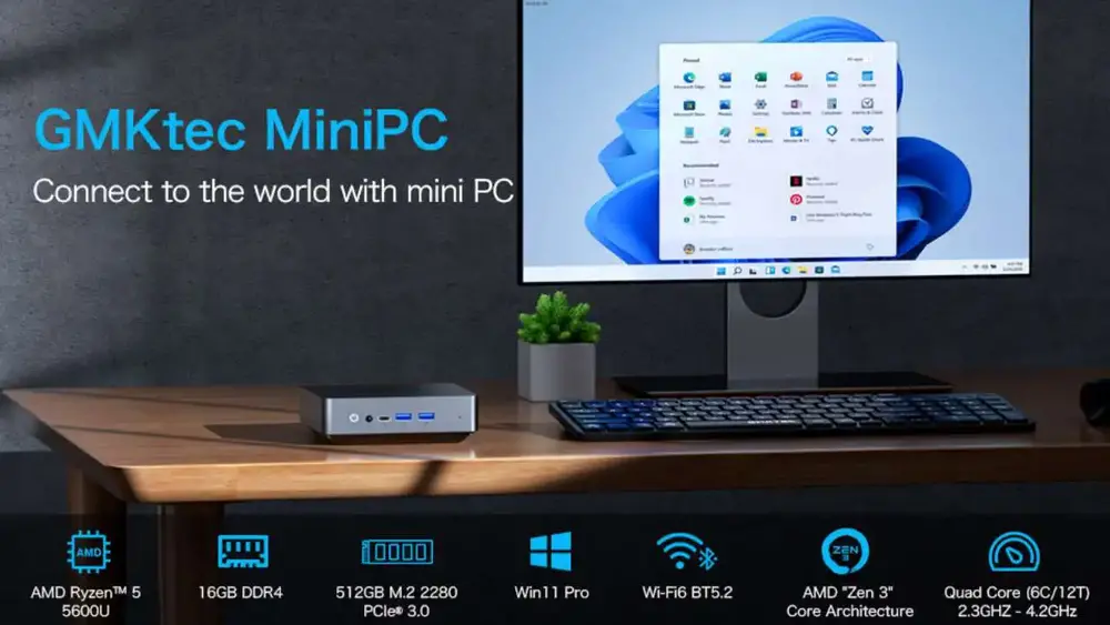 Minipc Gmktec Kb Con Amd Ryzen U Wifi E G Y M S