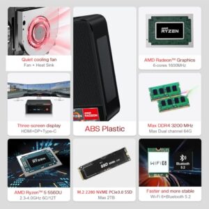 Beelink AMD Mini PC Ryzen5 5500U 5560U Business PC